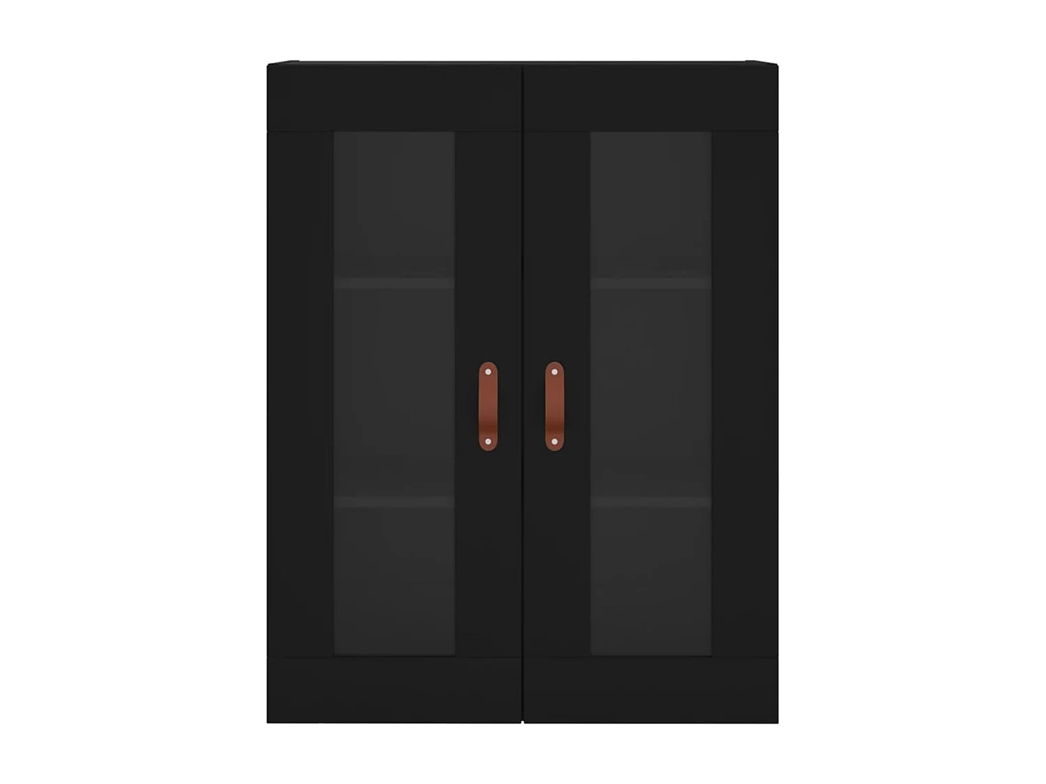 Aparador alto negro 69,5x34x180 cm Madera contrachapada