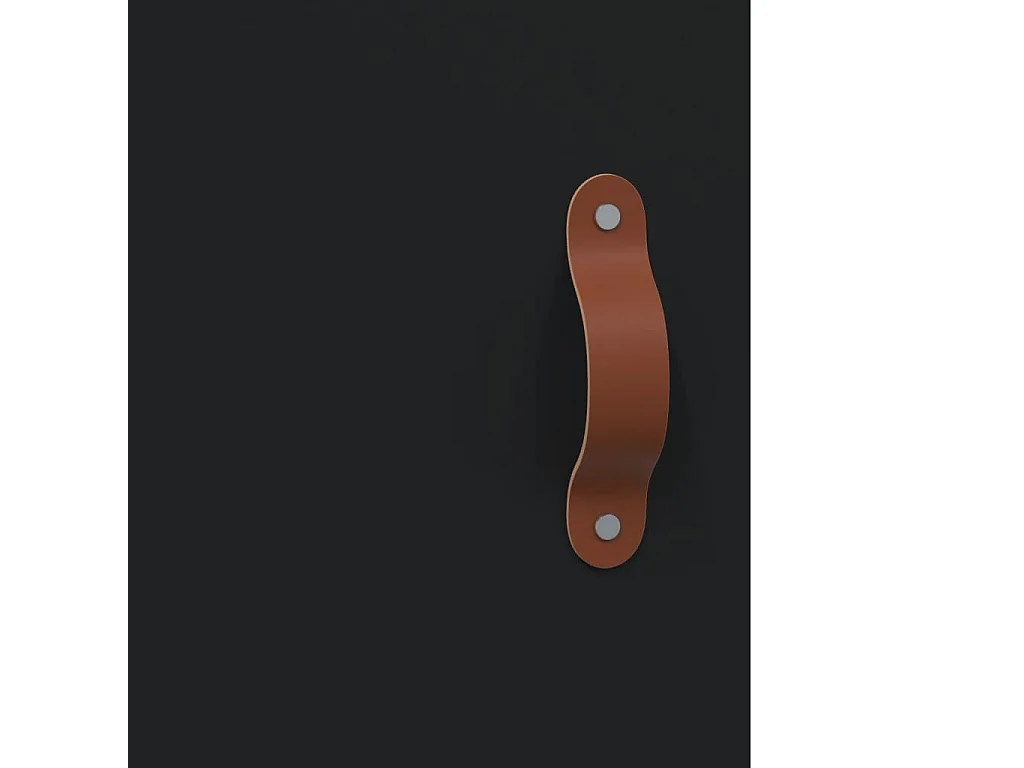 Aparador alto negro 69,5x34x180 cm Madera contrachapada