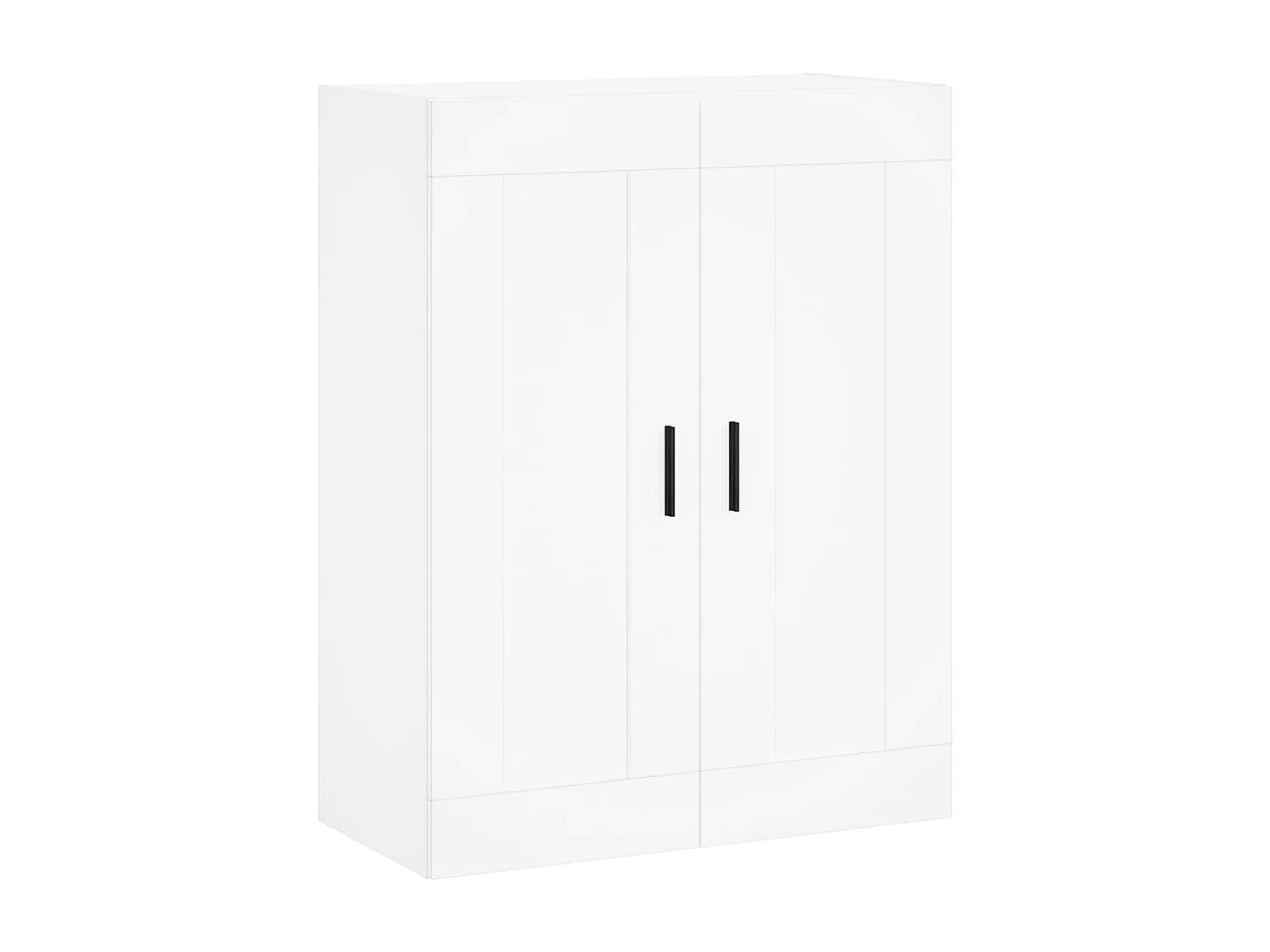 Buffet haut Blanc 69,5x34x180 cm Bois d'ingénierie