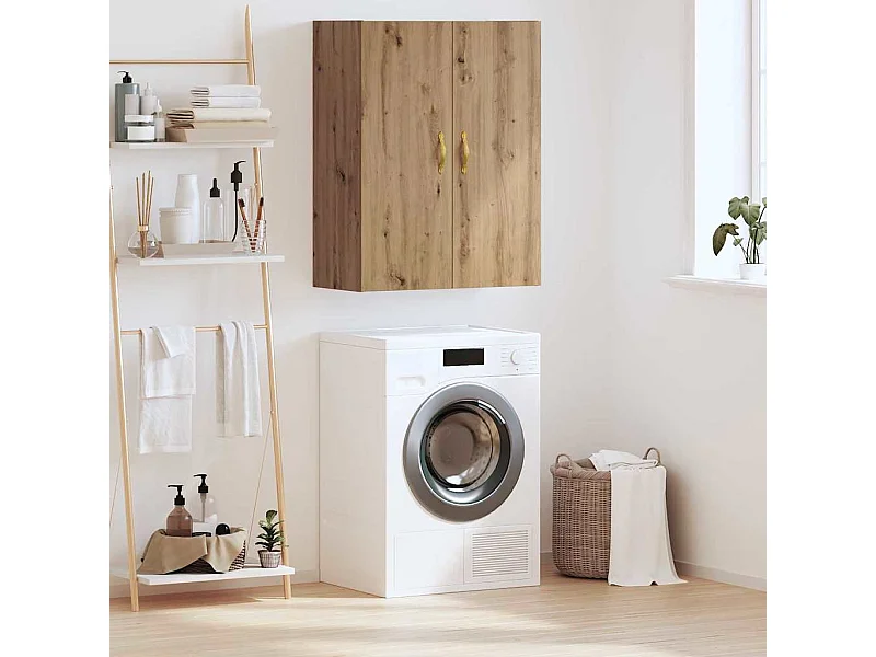 Parete attrezzata in rovere realizzata a mano 69,5 x 34 x 90 cm