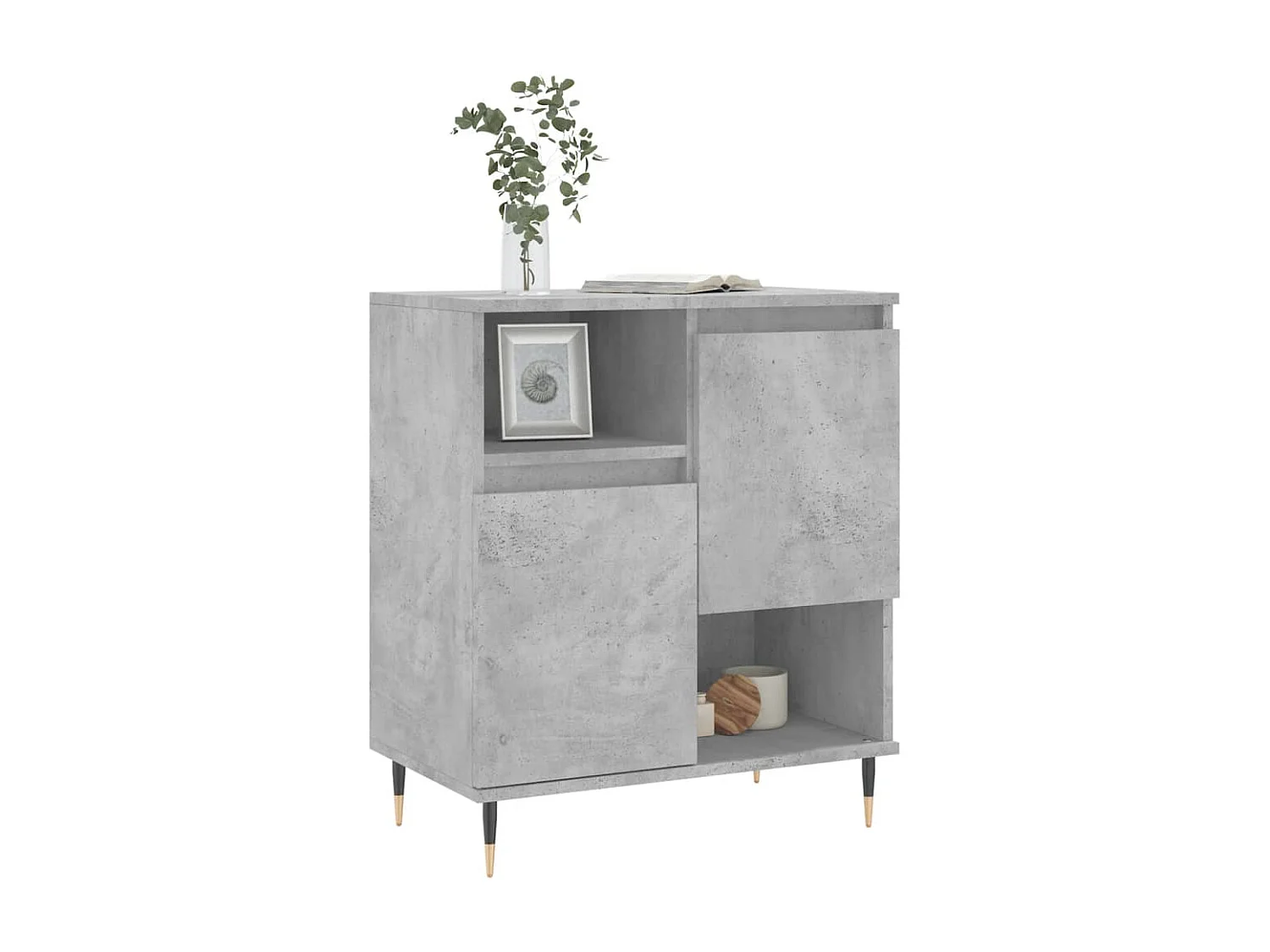 Credenza grigio cemento 60x35x70 cm in legno ingegnerizzato