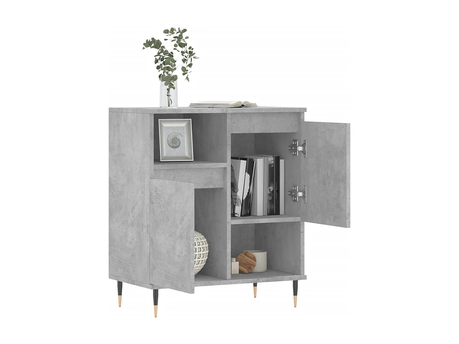 Credenza grigio cemento 60x35x70 cm in legno ingegnerizzato