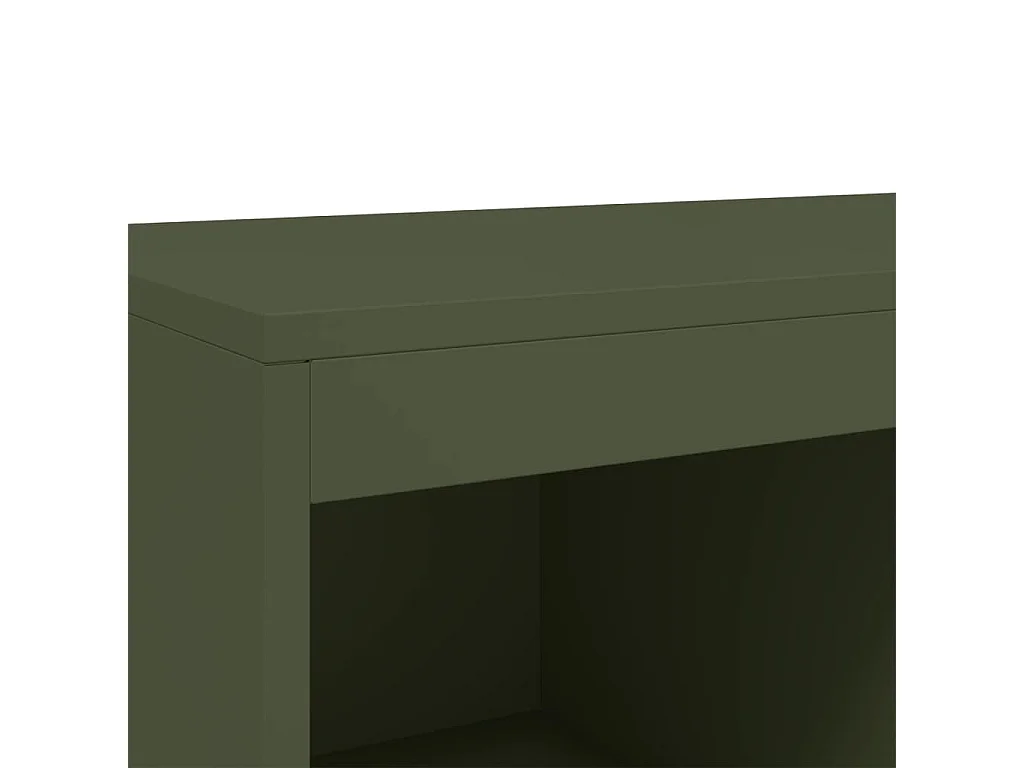 Olivgrünes hohes Sideboard 68x39 x111,5 cm Stahl
