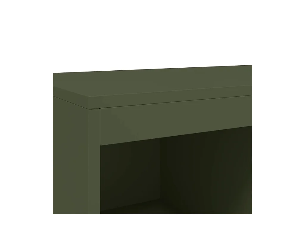Aparador alto verde oliva 68x39x111,5 cm acero