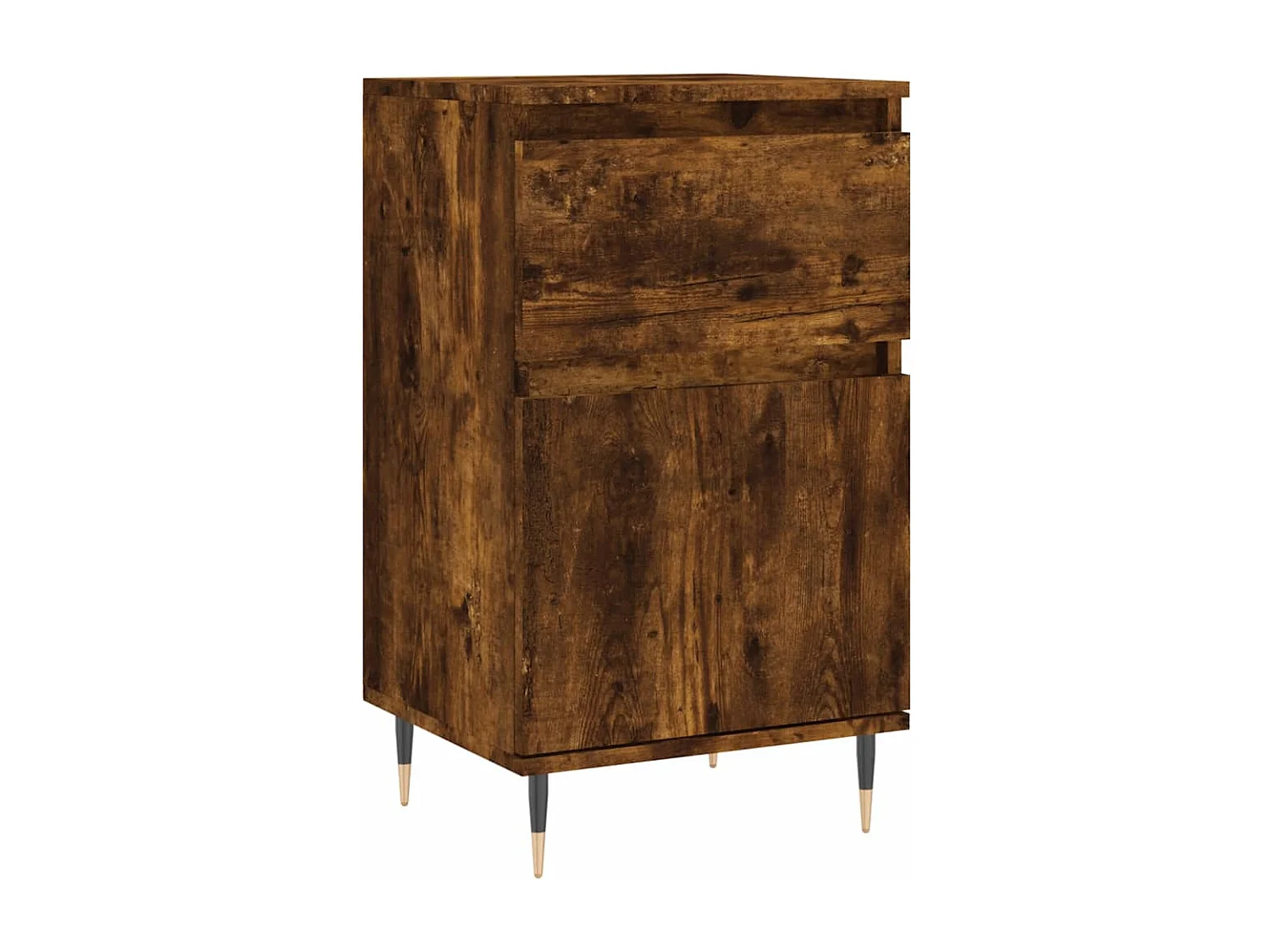 Buffet chêne fumé 40x35x70 cm bois d'ingénierie