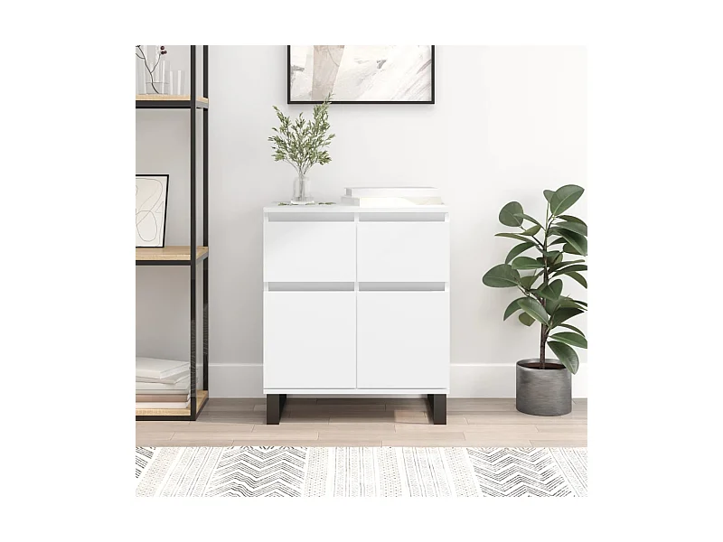 Buffet Blanc 60x35x70 cm Bois d'ingénierie