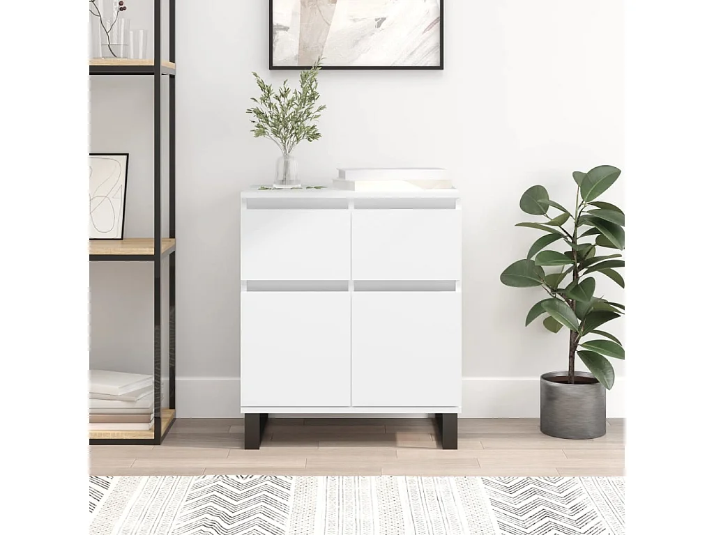 Buffet Blanc 60x35x70 cm Bois d'ingénierie