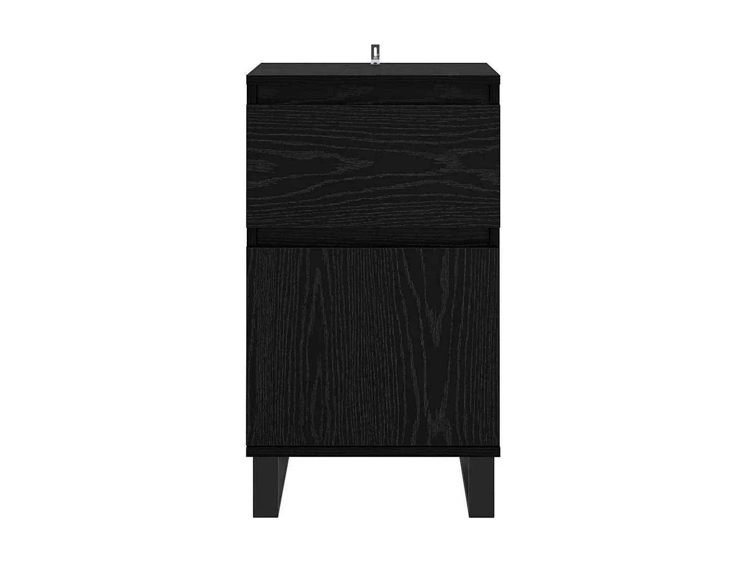 Sideboard mit Schublade Eiche schwarz 35 x 40 x 70 cm Holzwerkstoff