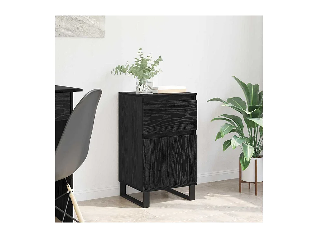 Buffet avec tiroir Chêne noir 35 x 40 x 70 cm Bois d'ingénierie