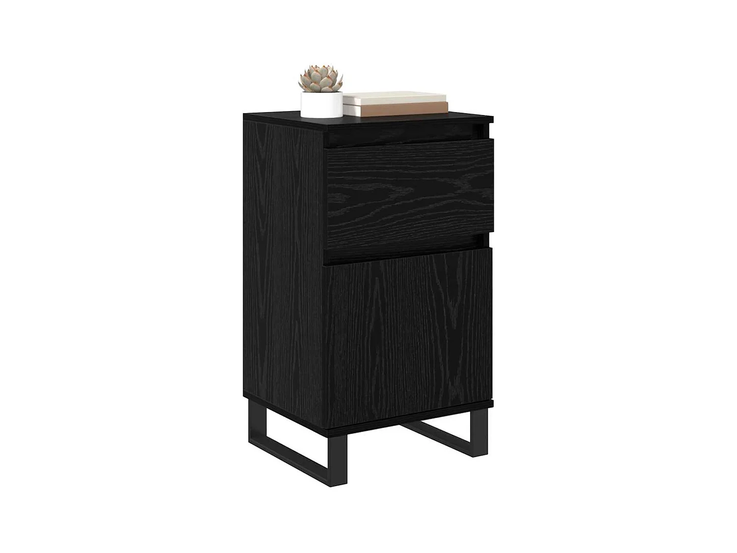 Buffet avec tiroir Chêne noir 35 x 40 x 70 cm Bois d'ingénierie