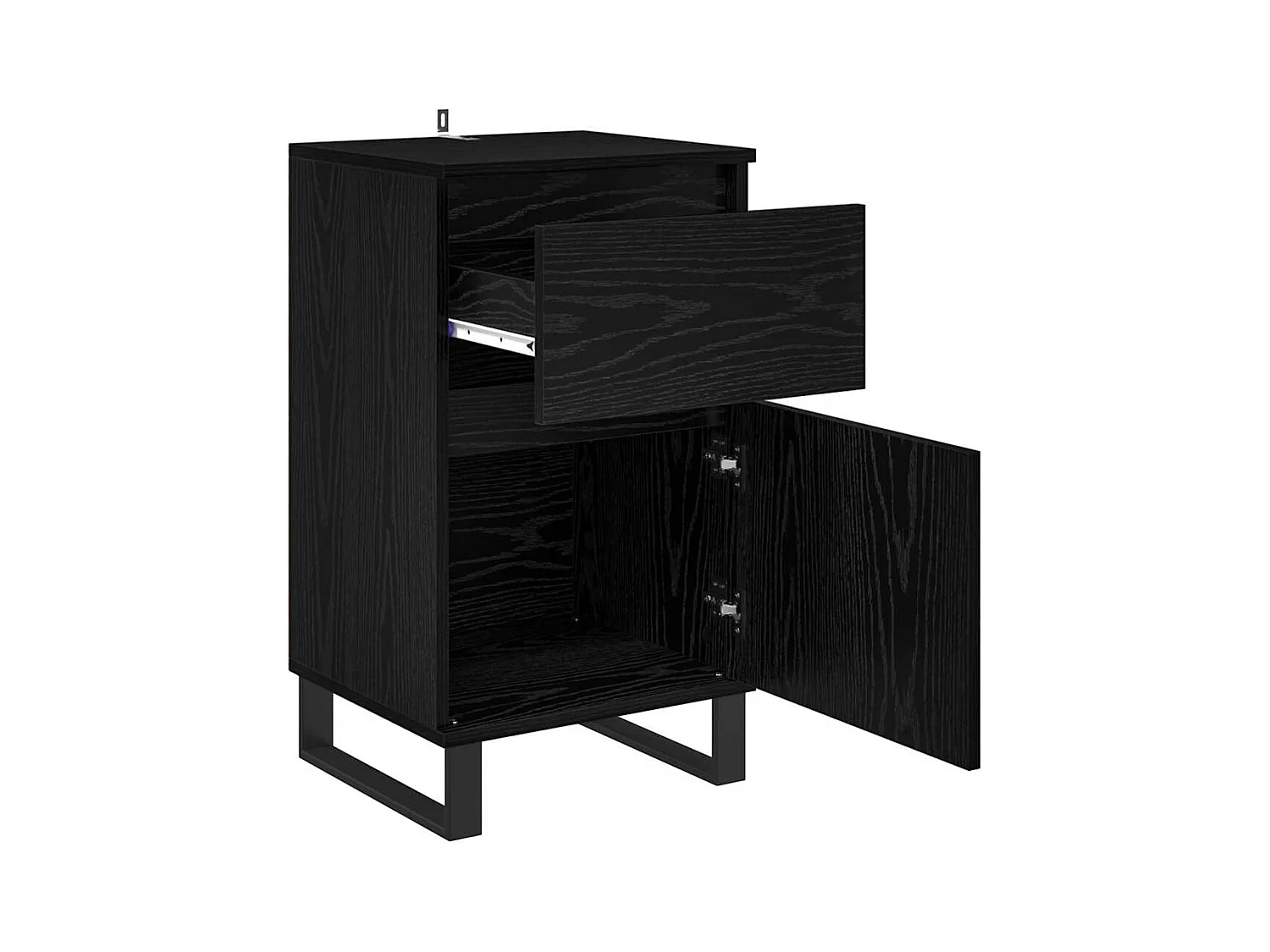 Buffet avec tiroir Chêne noir 35 x 40 x 70 cm Bois d'ingénierie