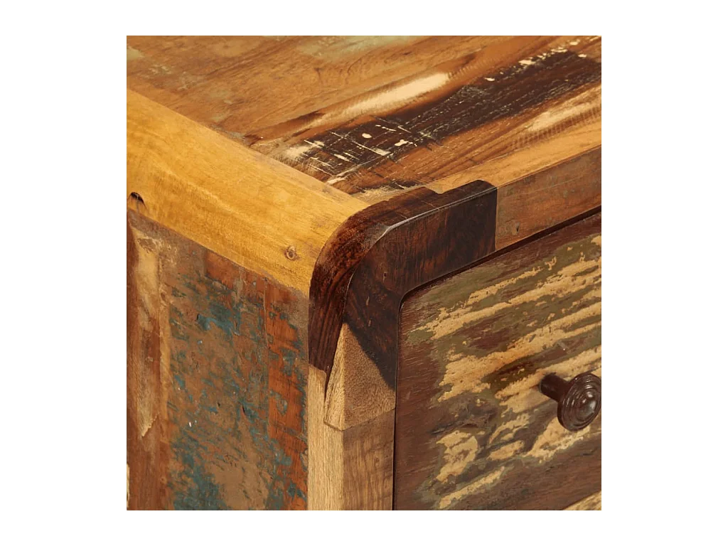 Credenza con 3 cassetti 55x30x70 cm in legno massello di recupero