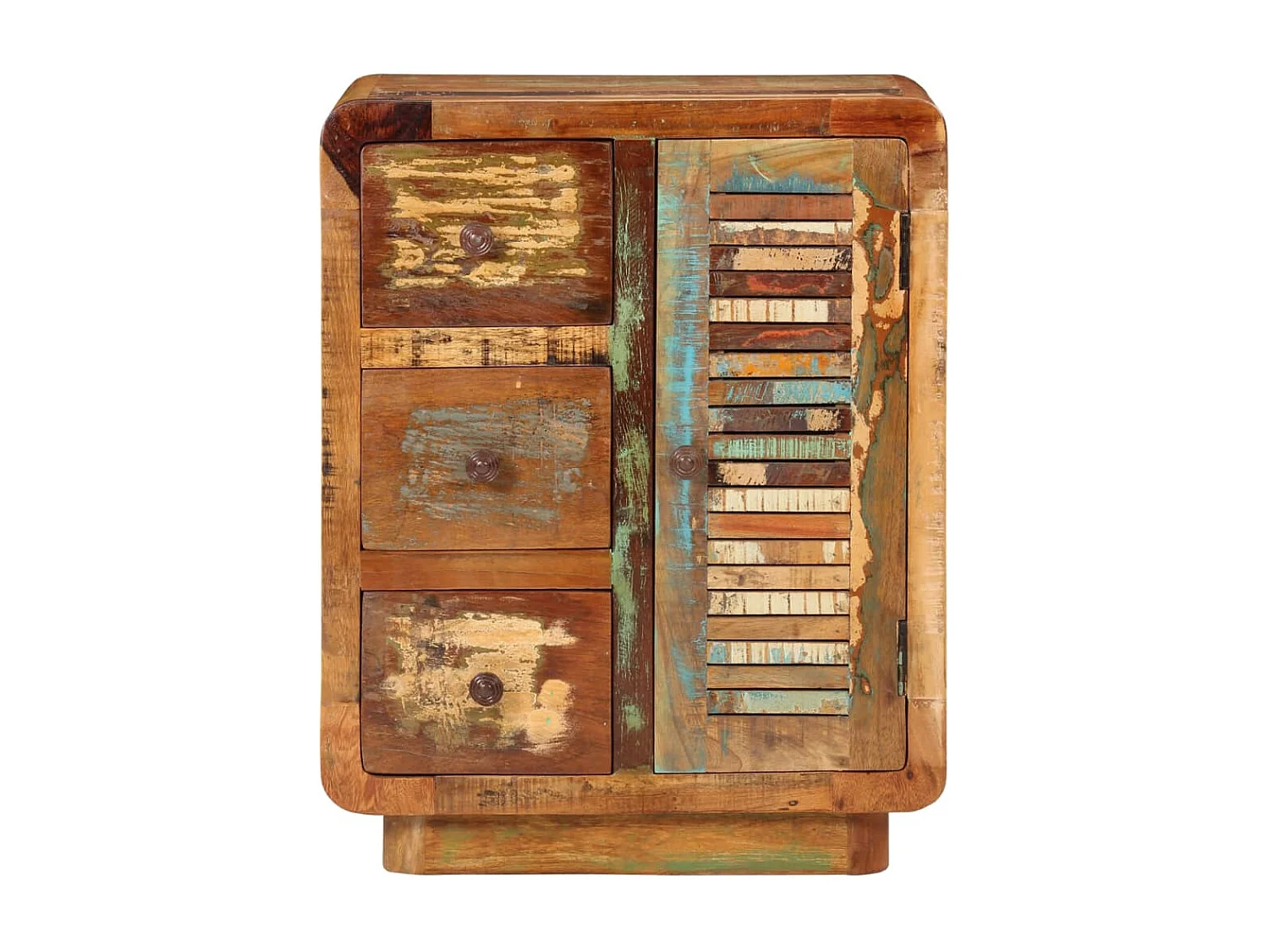 Buffet avec 3 tiroirs 55x30x70 cm bois de récupération massif