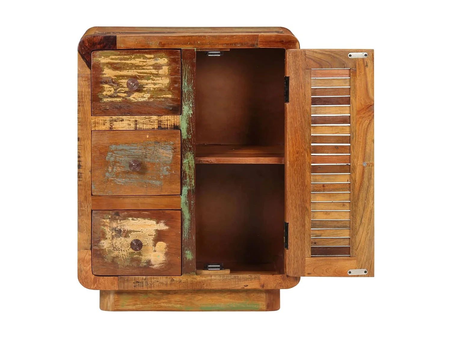 Buffet avec 3 tiroirs 55x30x70 cm bois de récupération massif