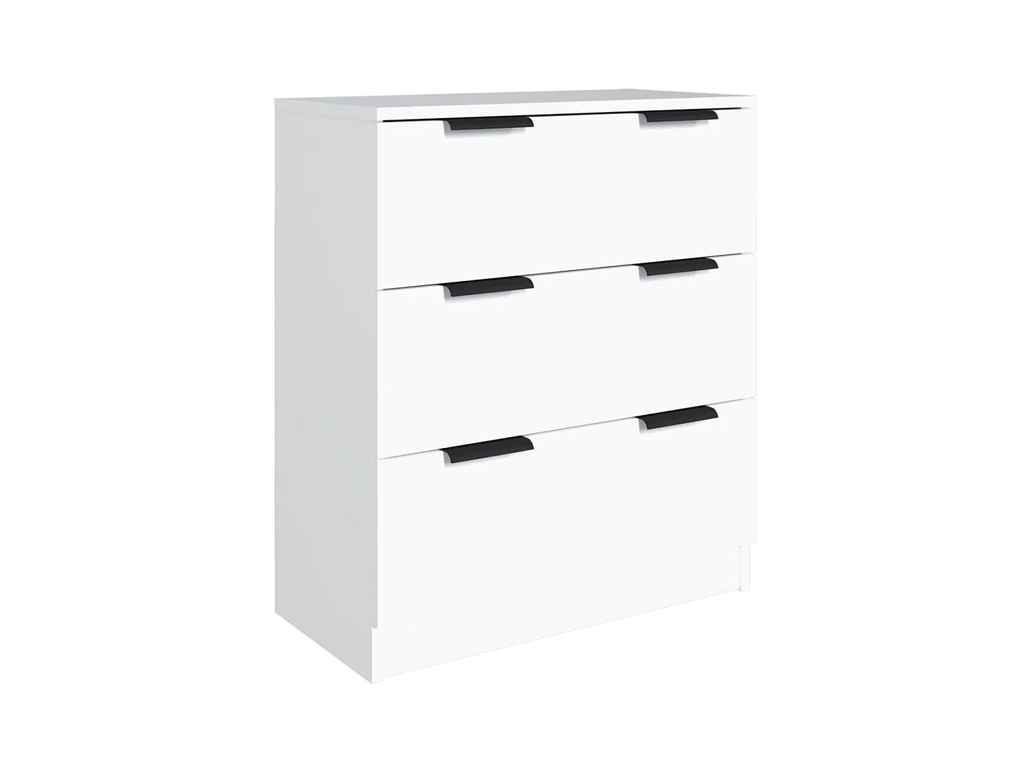 Buffets 3 pcs Blanc Bois d'ingénierie