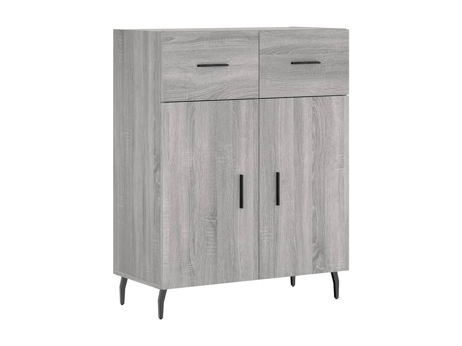 Credenza alta Sonoma grigia 69,5x34x180 cm Legno ingegnerizzato