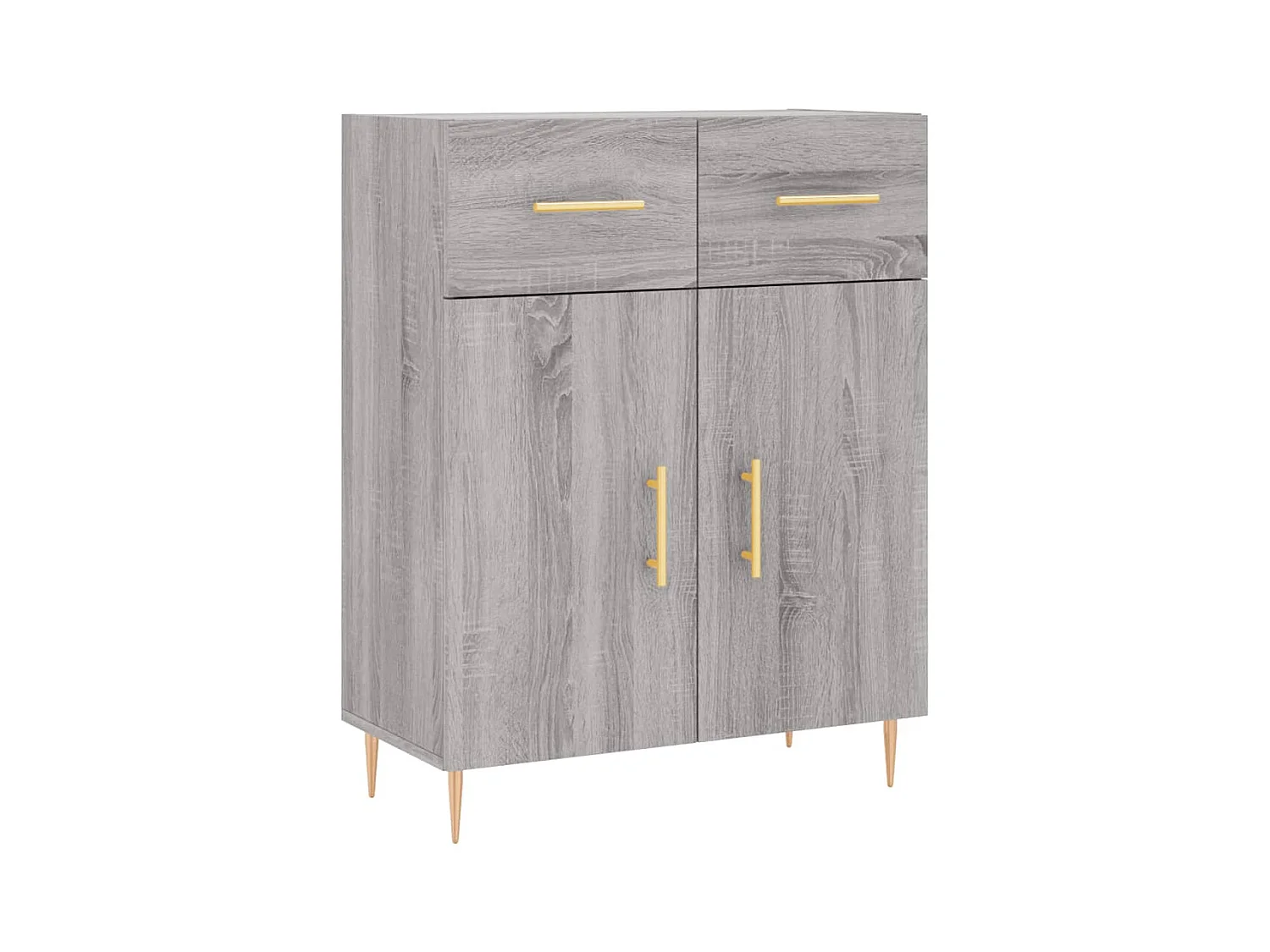 Credenza Sonoma grigia 69,5x34x90 cm in legno ingegnerizzato