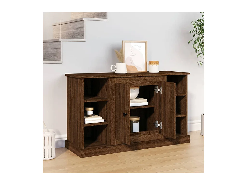 Credenza Rovere Marrone 100x35,5x60 cm Legno ingegnerizzato