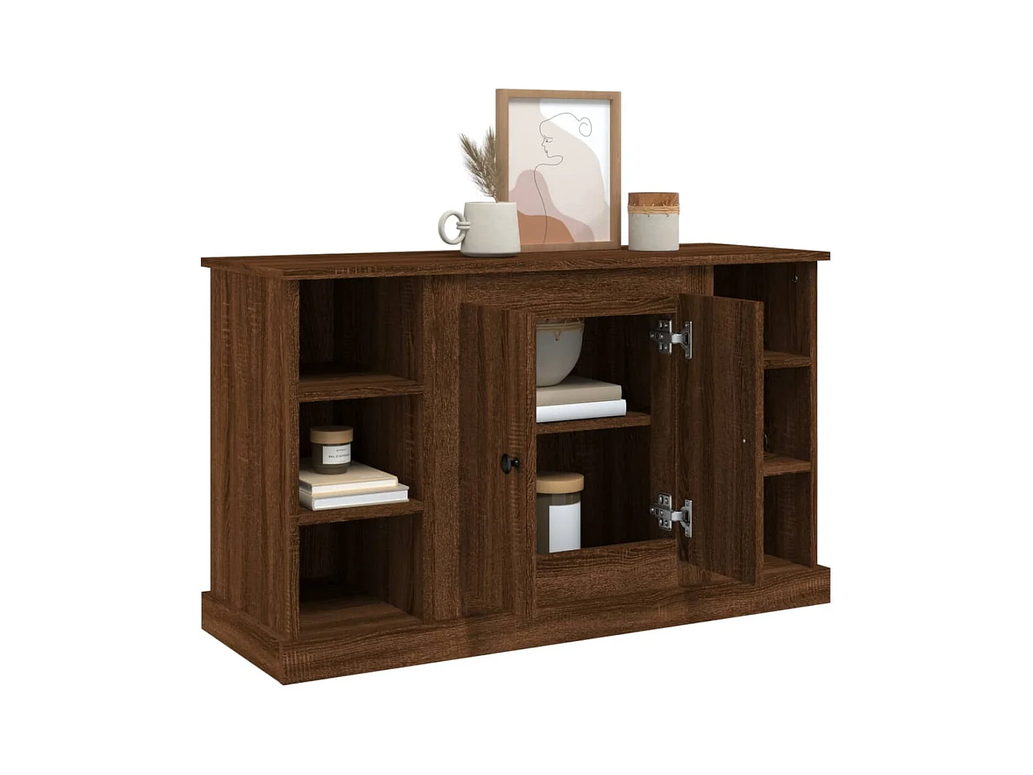 Credenza Rovere Marrone 100x35,5x60 cm Legno ingegnerizzato