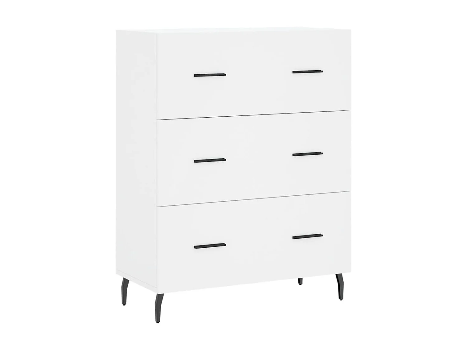 Credenza alta bianca 69,5x34x180 cm Legno ingegnerizzato