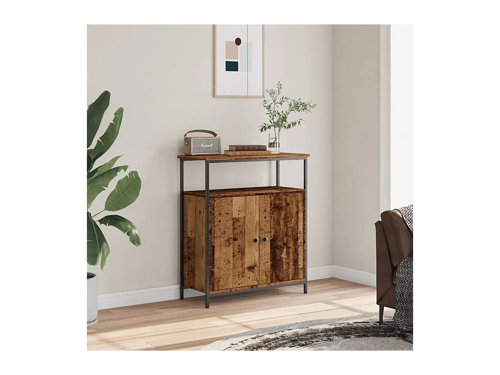 Buffet vieux bois 70x30x80 cm bois d'ingénierie