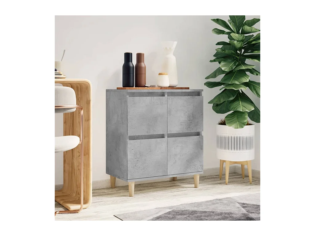 Betongrijs dressoir 60x35x70 cm bewerkt hout