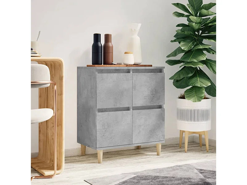 Betongraues Sideboard 60 x 35 x 70 cm Holzwerkstoff
