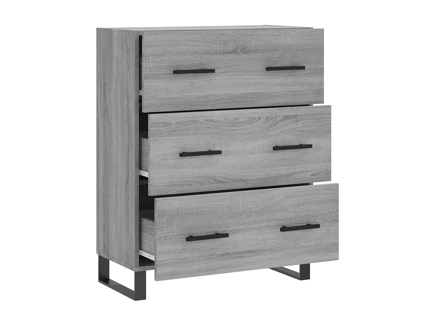 Sonoma Sideboard grau 69,5x34x90 cm Holzwerkstoff
