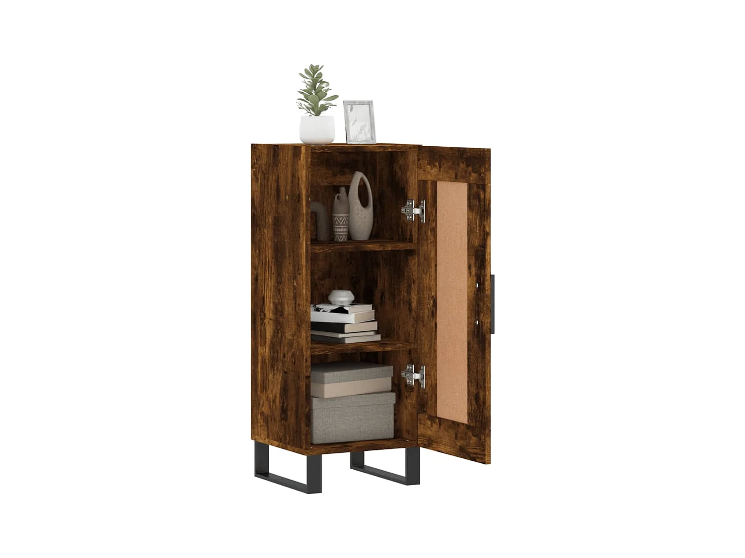 Gerookt Eiken Dressoir 34,5x34x90 cm Engineered Wood