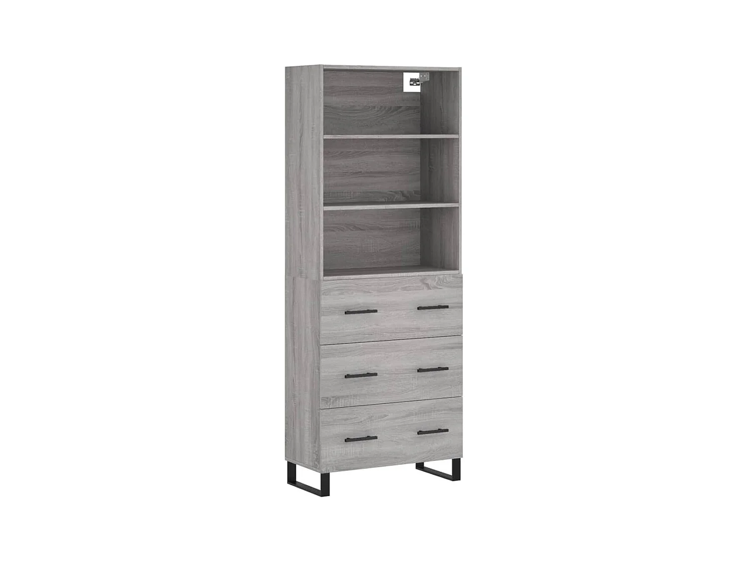 Buffet haut Sonoma gris 69,5x34x180 cm Bois d'ingénierie