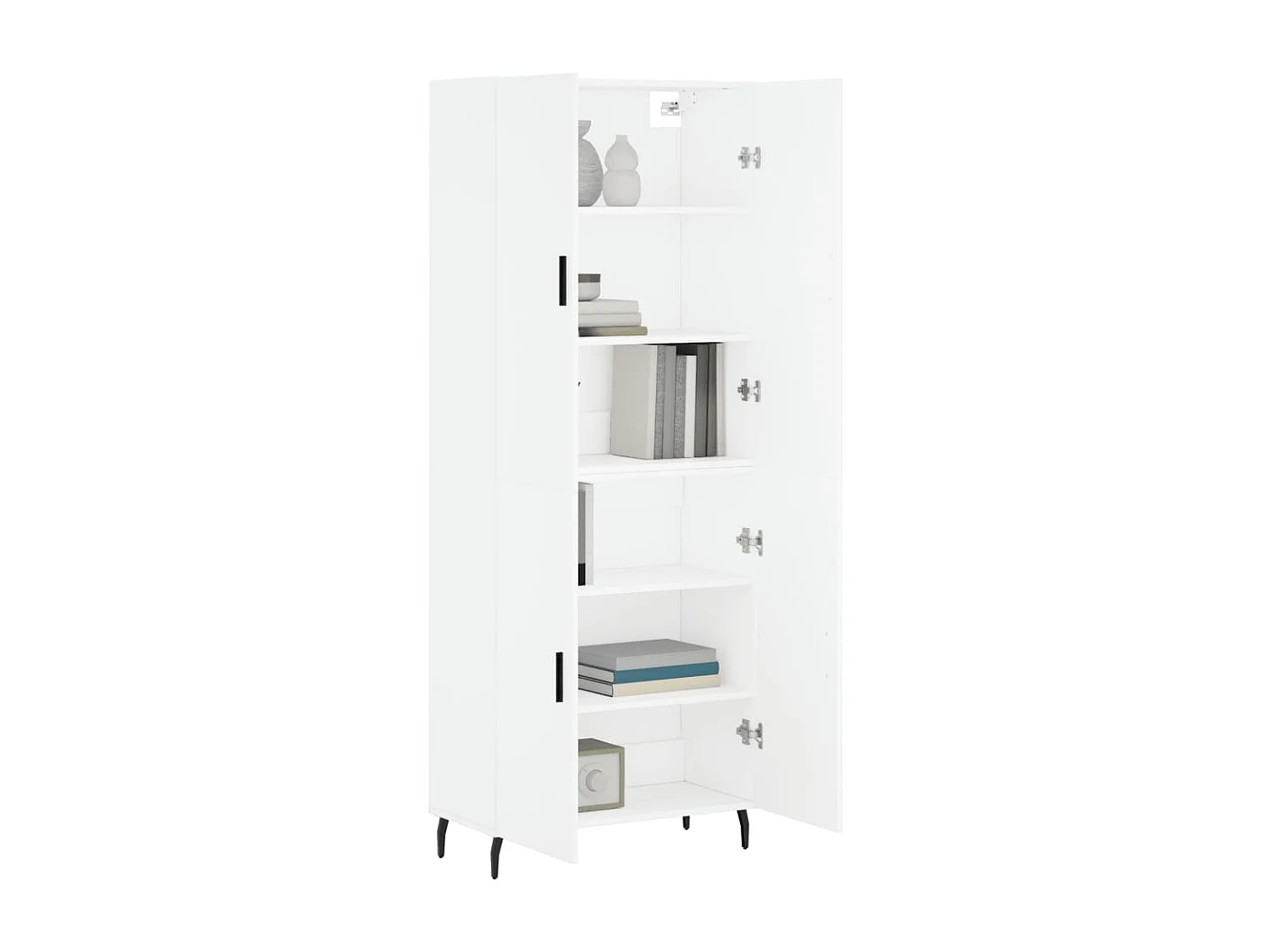 Buffet haut Blanc 69,5x34x180 cm Bois d'ingénierie