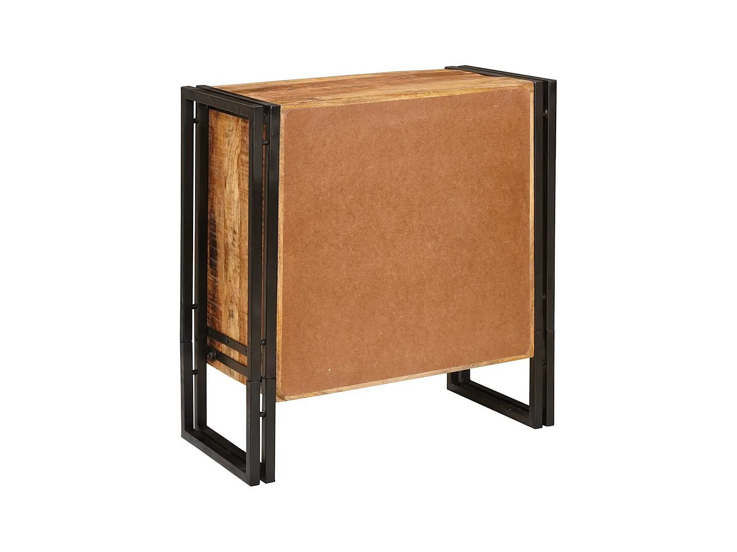 Credenza marrone 66 x 33 x 70 cm in legno massello di mango