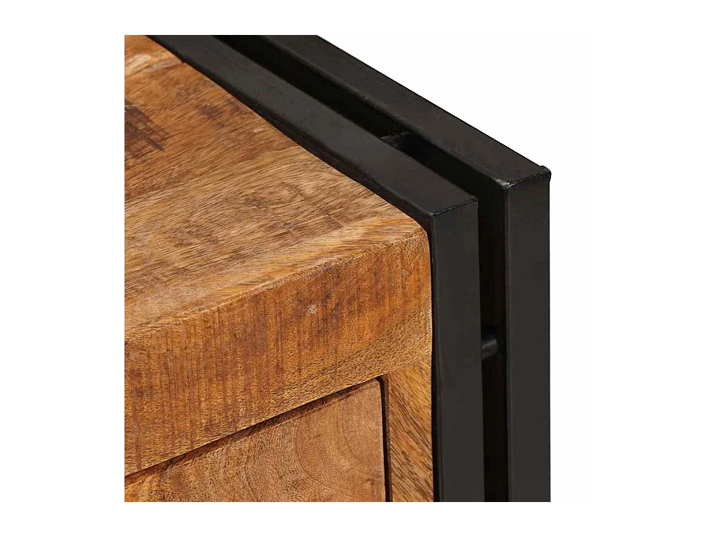 Credenza marrone 66 x 33 x 70 cm in legno massello di mango