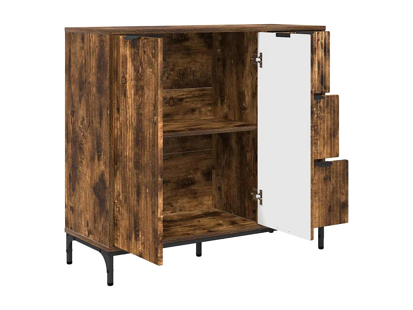 Gerookt eiken dressoir 89,5 x 33 x 82 cm bewerkt hout