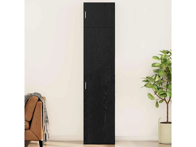Armoire de rangement Montage mural Chêne noir 50 x 41 x 225 cm