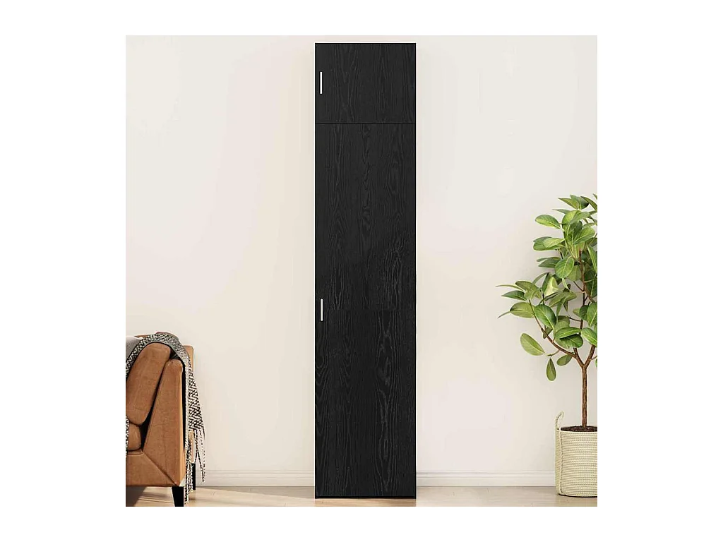 Armoire de rangement Montage mural Chêne noir 50 x 41 x 225 cm