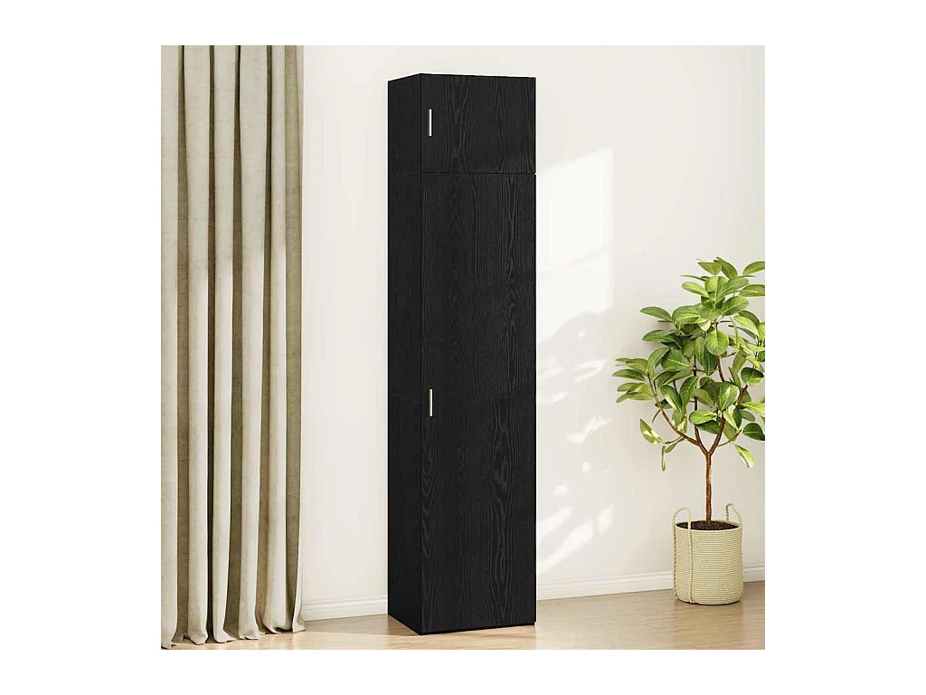 Wandkast Zwart eiken 50 x 41 x 225 cm