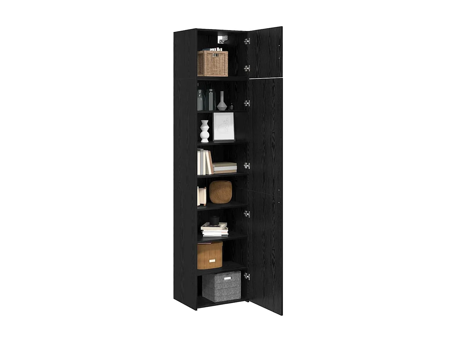 Armoire de rangement Montage mural Chêne noir 50 x 41 x 225 cm