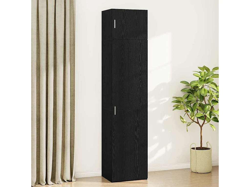 Armoire de rangement Montage mural Chêne noir 50 x 41 x 225 cm