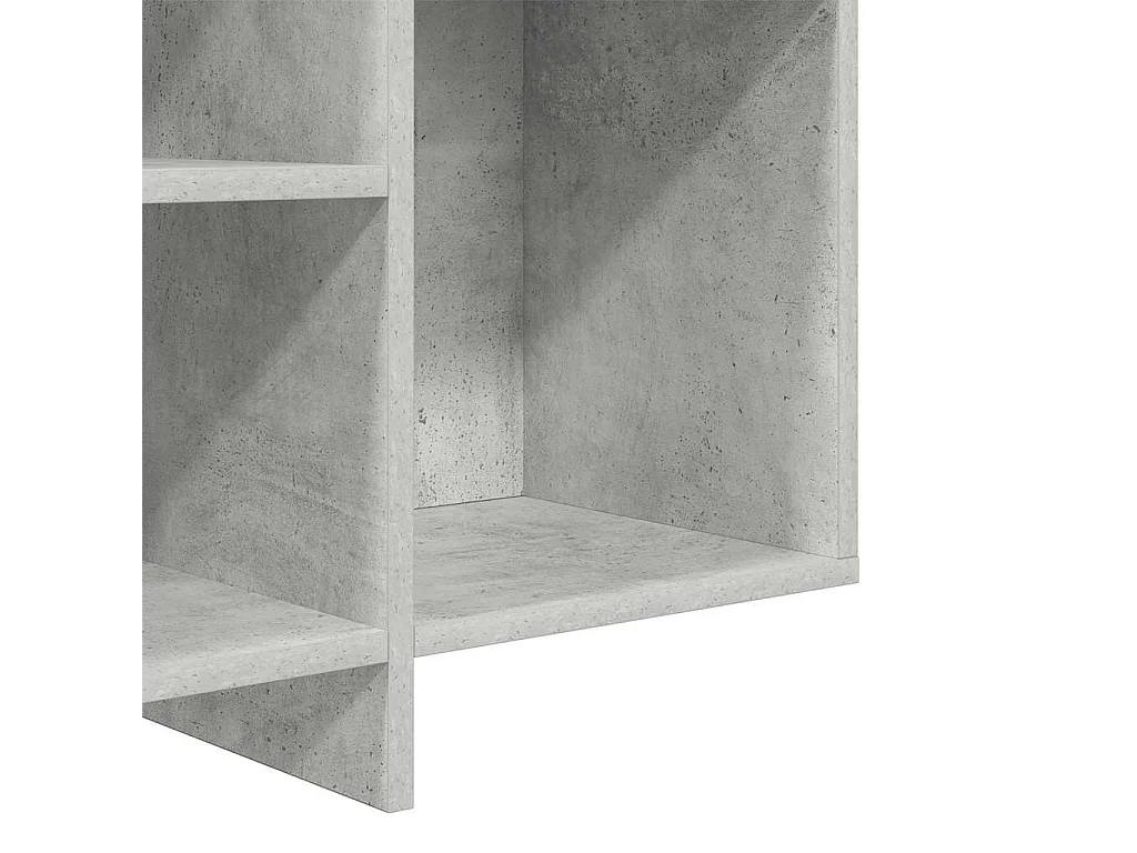 Buffet gris béton 120x30x75 cm bois d'ingénierie