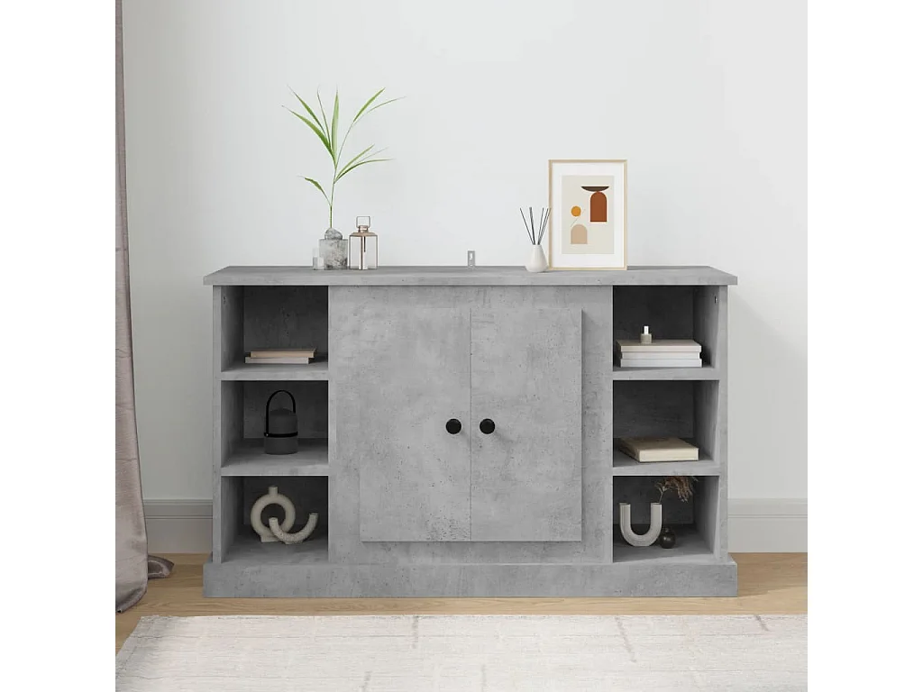 Buffet Gris béton 100x35,5x60 cm Bois d'ingénierie