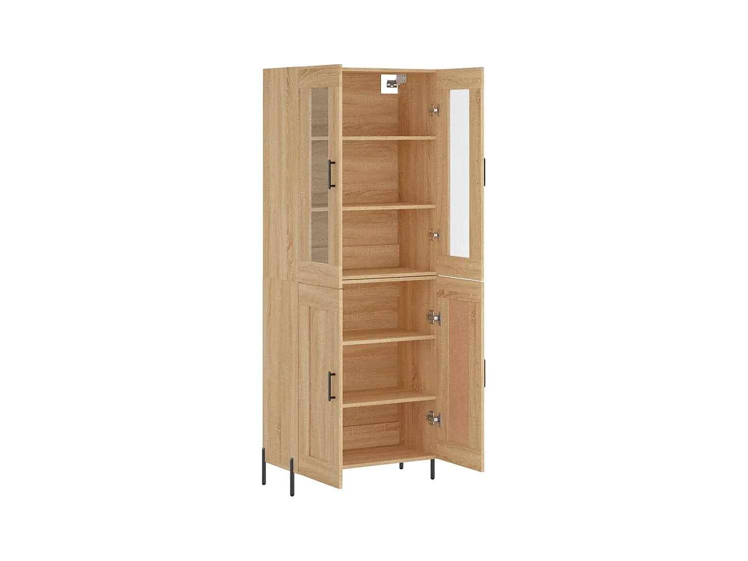 Hoog dressoir Sonoma eiken 69,5x34x180 cm Technisch hout