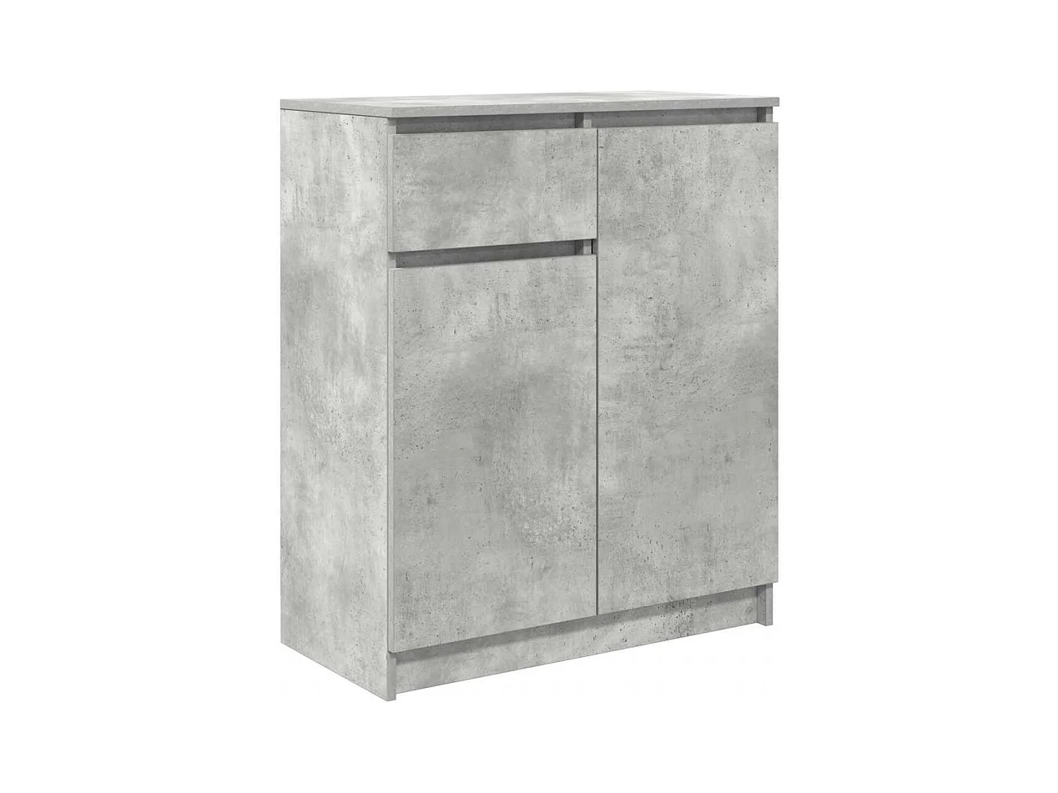 Buffet avec tiroir gris béton 71x35x84 cm bois d'ingénierie