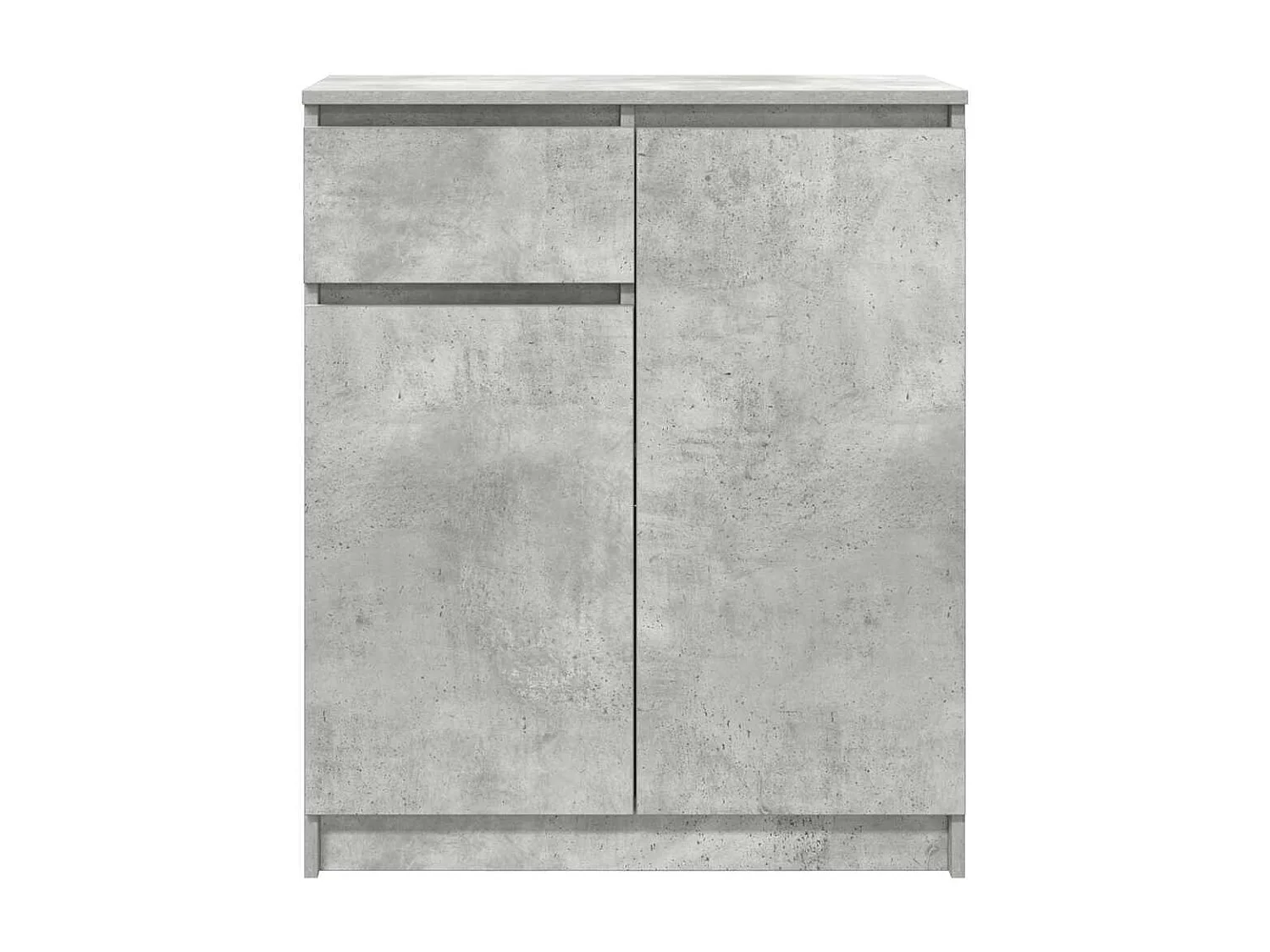 Buffet avec tiroir gris béton 71x35x84 cm bois d'ingénierie