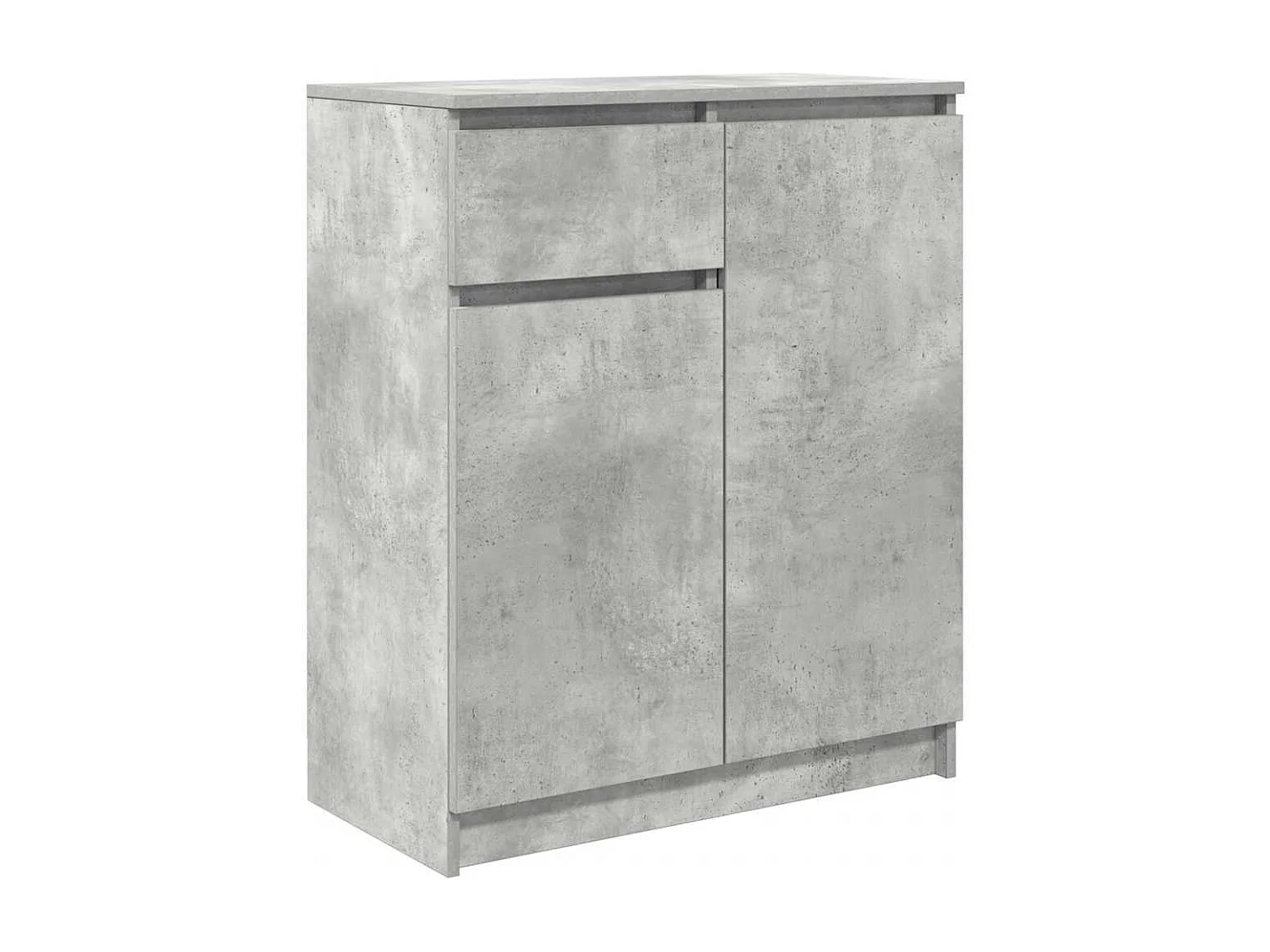 Buffet avec tiroir gris béton 71x35x84 cm bois d'ingénierie