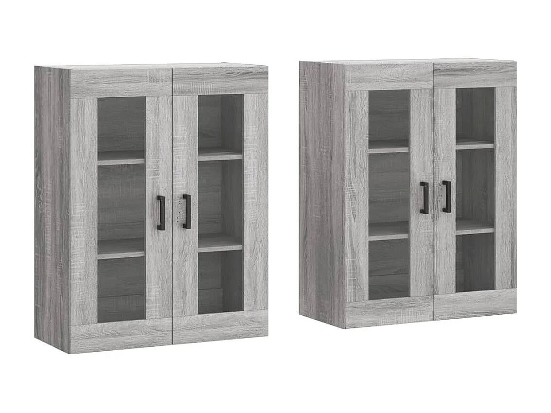 Armoires murales 2 pcs sonoma gris bois d'ingénierie