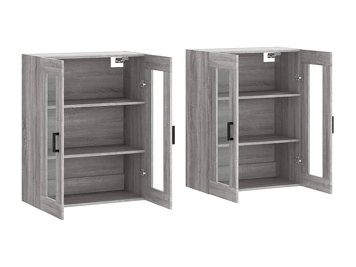 Armoires murales 2 pcs sonoma gris bois d'ingénierie