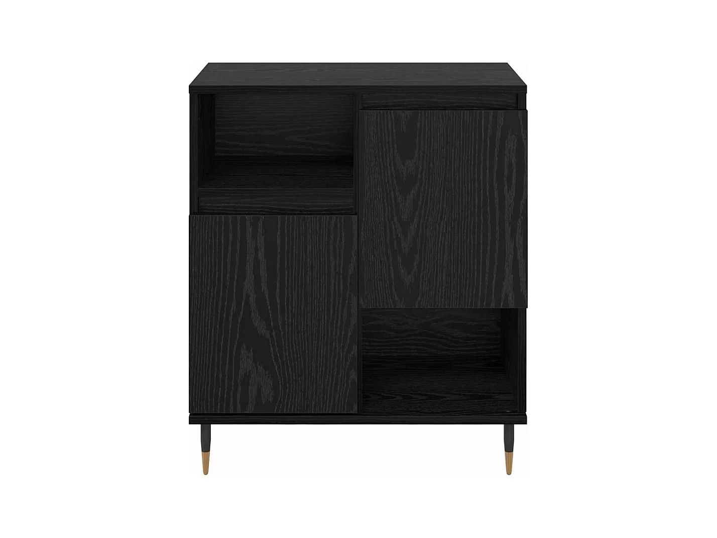 Credenza in rovere nero 60 x 35 x 70 cm in legno ingegnerizzato