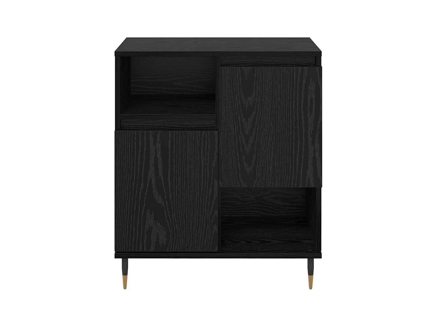 Credenza in rovere nero 60 x 35 x 70 cm in legno ingegnerizzato
