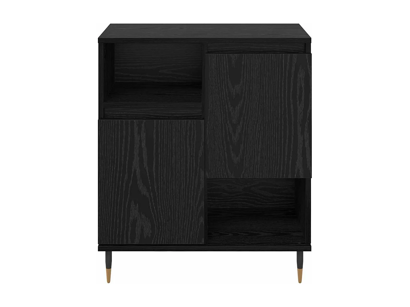 Credenza in rovere nero 60 x 35 x 70 cm in legno ingegnerizzato